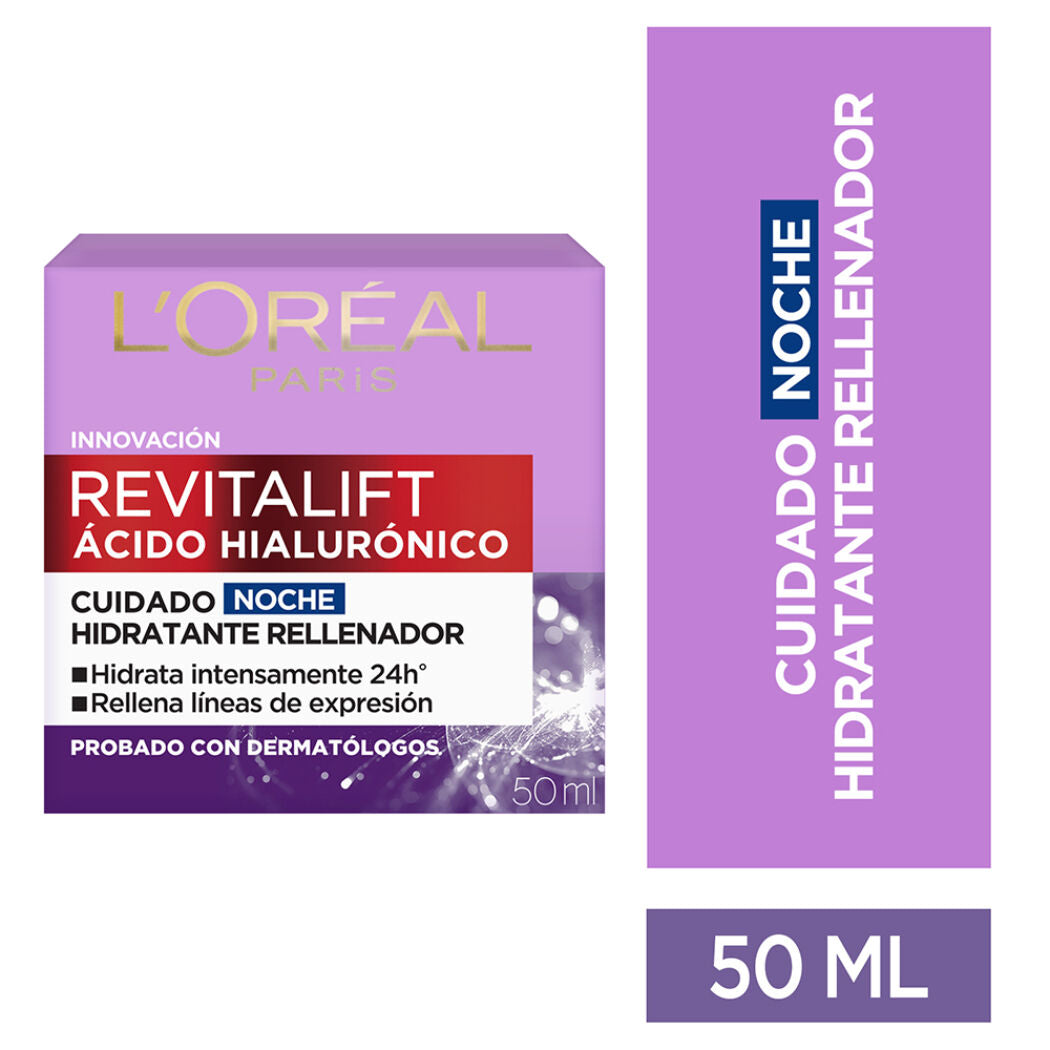 L'Oreal Revitalift noche con ácido hialúronico