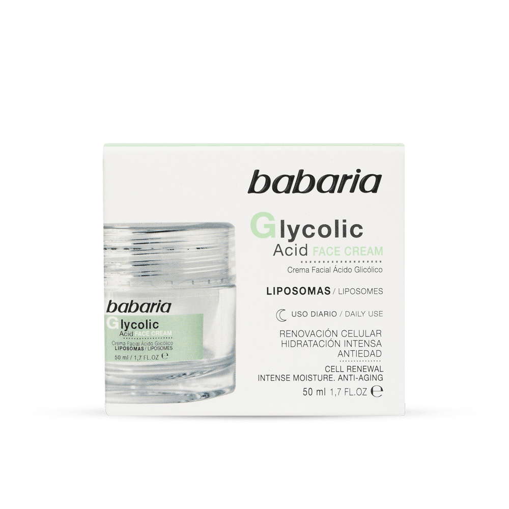 Babaria crema anti edad renovación celular con ácido glicólico
